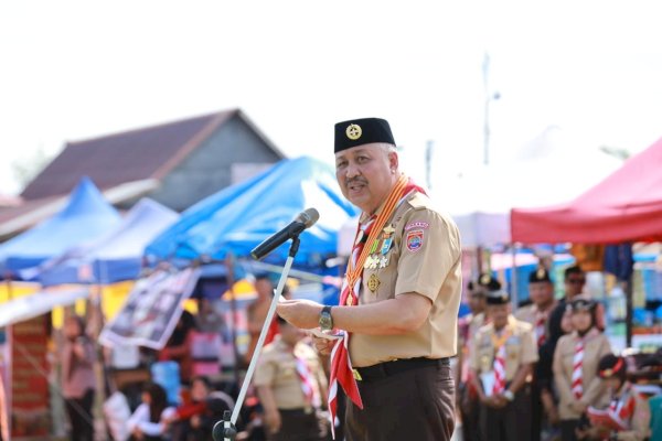 Bupati Irwan Resmi Buka Jambore Cabang Pramuka Pinrang 2025