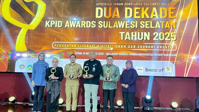 LPPL Radio Suara Bandar Madani Kembali Raih Berita Terbaik di KPID Awards Sulsel