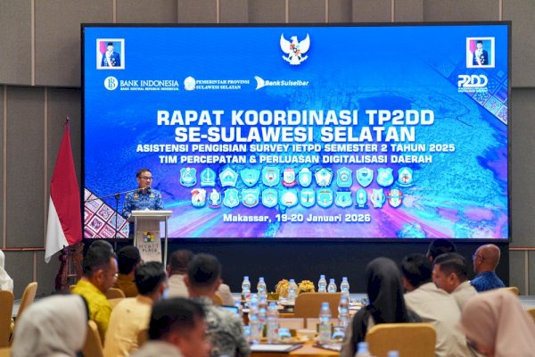 Sekda Buka Rakor TP2DD se-Sulsel, Perkuat Elektronifikasi Transaksi dan Digitalisasi Keuangan Daerah