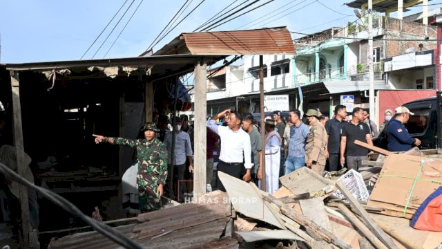 Bupati Sidenreng Rappang (Sidrap) Syaharuddin Alrif memimpin langsung penataan Pasar Sentral Tanru Tedong.
