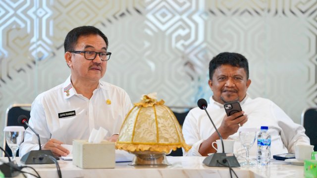 Ketua KORPRI Provinsi Sulawesi Selatan, Jufri Rahman, memimpin langsung rapat persiapan Musabaqah Tilawatil Quran (MTQ) VIII KORPRI Tingkat Nasional Tahun 2026.