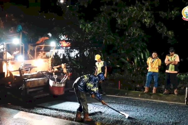 Diresmikan Gubernur Sulsel, Perbaikan Jalan Hertasning Dikebut dan Mulai Tunjukkan Progres Nyata