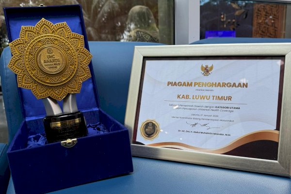 Luwu Timur Satu-satunya Kabupaten di Sulsel Raih Penghargaan UHC Kategori Utama