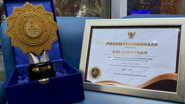 Luwu Timur Satu-satunya Kabupaten di Sulsel Raih Penghargaan UHC Kategori Utama
