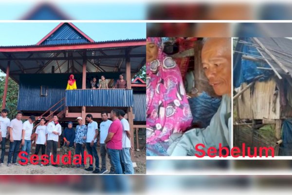 Jelang Pelantikan PSI Sulsel dan Rakernas, Muammar Gandi Rusdi Serahkan Rumah untuk Keluarga Sidrap yang Pernah Tinggal di Gubuk Reyot