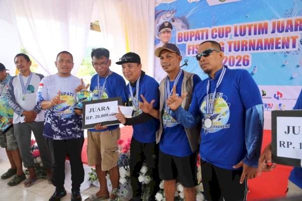 Bupati Lutim Ibas Tutup Fishing Tournament Bupati Cup I, Ini Daftar Juaranya!