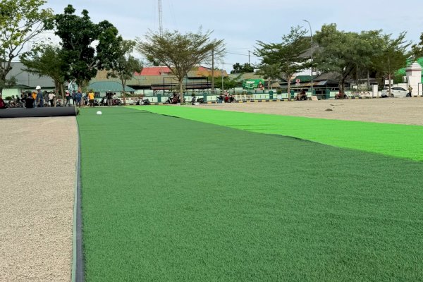 Progres Pembangunan Lapangan Gaspa Palopo Hampir Rampung, Gubernur Sulsel Harap Jadi Wadah Anti Mager