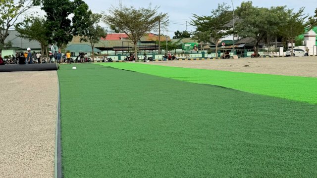 Progres Pembangunan Lapangan Gaspa Palopo Hampir Rampung, Gubernur Sulsel Harap Jadi Wadah Anti Mager