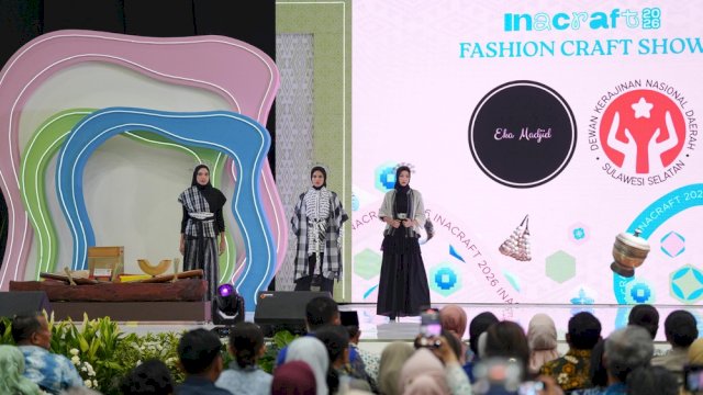 Membanggakan, Karya Desainer Perempuan Sulsel Tampil di Pembukaan INACRAFT 2026 di Hadapan Istri Wakil Presiden RI