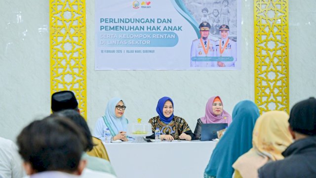 Wagub Sulsel Fatmawati Rusdi Inisiasi Diskusi Lintas Sektor Perlindungan Anak Jalanan dan Kelompok Rentan.