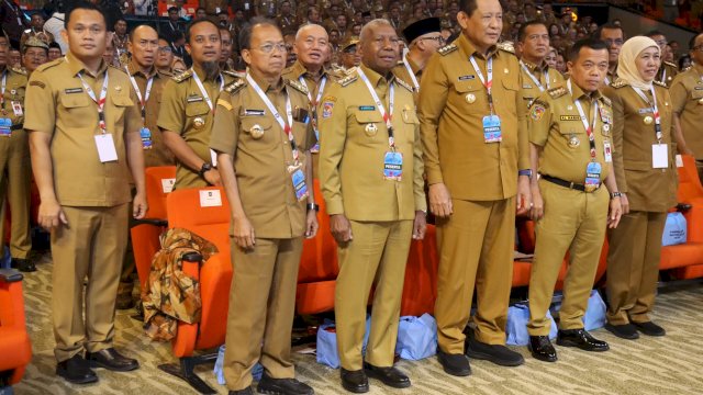 Gubernur Sulawesi Selatan, Andi Sudirman Sulaiman menghadiri Rapat Koordinasi Nasional (Rakornas) Pemerintah Pusat dan Daerah Tahun 2026.