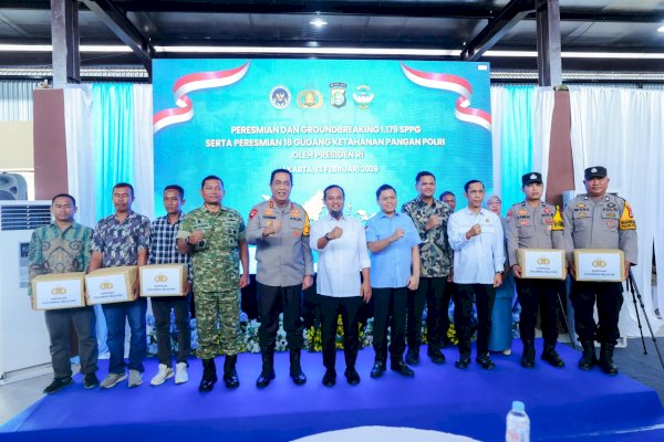 Presiden RI Resmikan 1.179 SPPG, Gubernur Sulsel Apresiasi Kontribusi Polri Bantu Ketahanan Pangan Rakyat