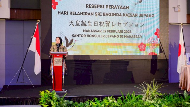 Wakil Gubernur Sulawesi Selatan, Fatmawati Rusdi, menghadiri perayaan Hari Kelahiran Sri Baginda Kaisar Jepang.
