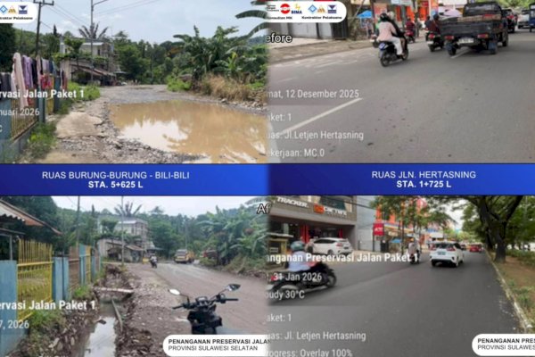 Preservasi Jalan Hertasning dan Burung-burung, Gubernur Sulsel Minta Dukungan dan Maaf atas Hambatan Lalu Lintas