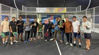 Hangatkan HPN 2026, Kiki Lutfi dan Jurnalis DPRD Sulsel Main Padel Bersama