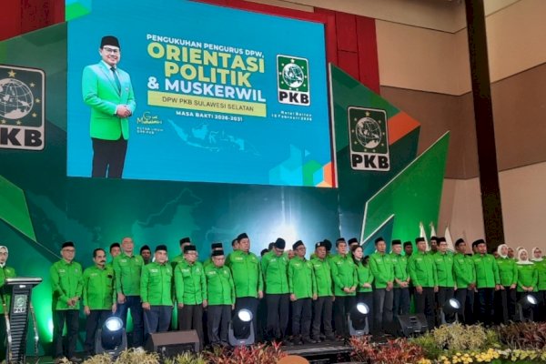 Pengukuhan DPW PKB Sulsel, Azhar Arsyad Fokus Perkuat Struktur Partai sampai Tingkat Ranting