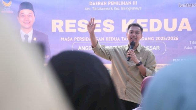 Anggota DPRD Kota Makassar, Andi Odhika Cakra Satriawan menggelar reses kedua masa persidangan kedua tahun sidang 2025/2026.