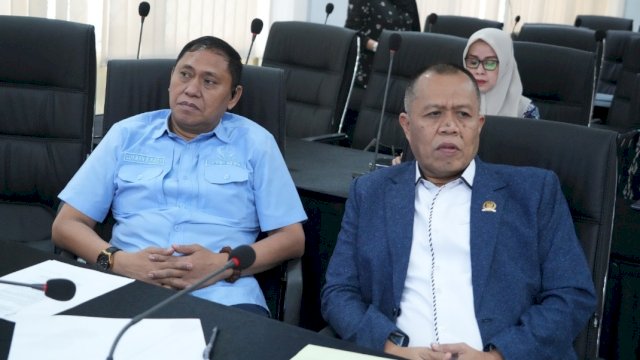 Anggota Komisi D DPRD Sulsel, Lukman B Kady (kiri) dan Anggota Komisi D DPRD Sulsel, Muhammad Sadar (kanan).