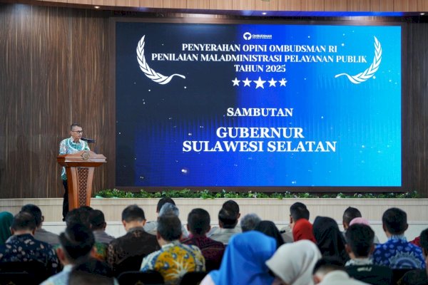 Ombudsman RI Serahkan Opini Maladministrasi 2025, Pemprov Sulsel Komitmen Perbaiki Layanan