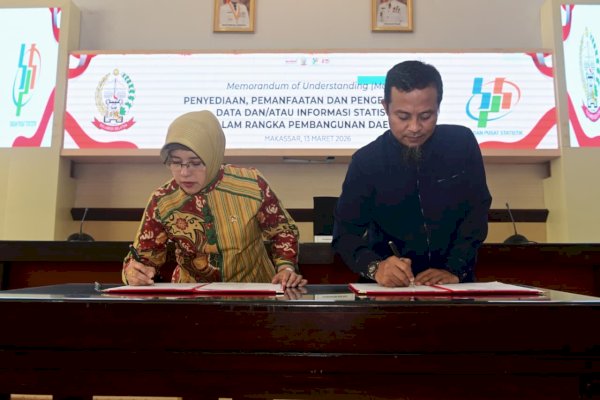 MoU dengan BPS, Pemprov Sulsel Perkuat Data Statistik untuk Kebijakan