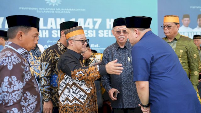 Wali Kota Makassar, Munafri Arifuddin, menghadiri Forum Silaturahmi Syawalan 1447 Hijriah yang diselenggarakan oleh Pimpinan Wilayah Muhammadiyah Sulsel.