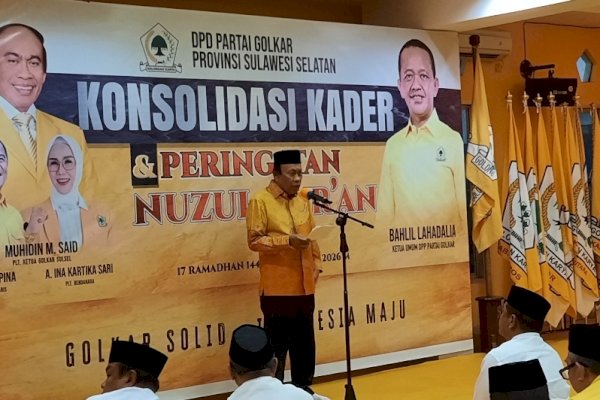 Golkar Sulsel Gelar Konsolidasi dan Peringatan Nuzulul Qur’an, Muhidin M Said Ajak Kader Perkuat Soliditas
