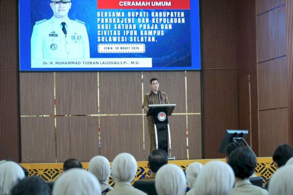 Bupati Pangkep Yusran Kunjungi IPDN Gowa, Beri Motivasi Praja Jadi ASN Unggul