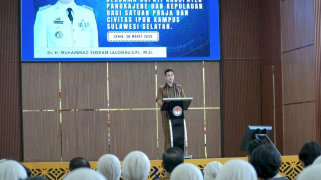 Bupati Pangkep Yusran Kunjungi IPDN Gowa, Beri Motivasi Praja Jadi ASN Unggul
