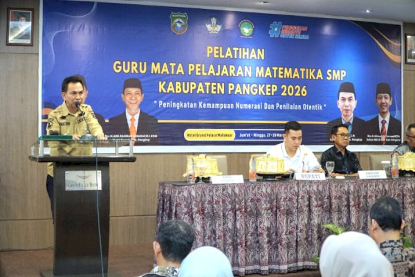 Bupati Yusran Buka Pelatihan Guru Matematika, Fokus Tingkatkan Numerasi di Pangkep