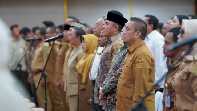 Bupati Luwu Timur, Irwan Bachri Syam, menghadiri Rapat Koordinasi Nasional (Rakornas) mitigasi kekeringan lahan pertanian yang digelar Kementan RI.