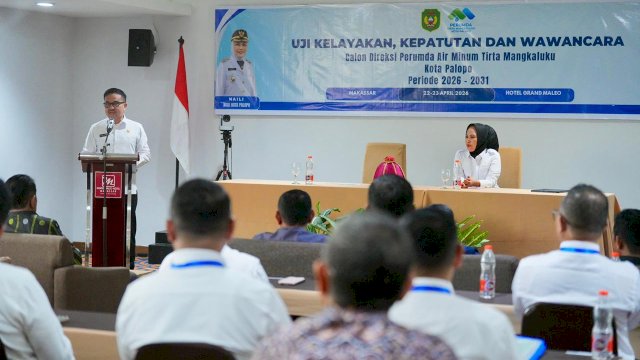 Sekda Sulsel Pimpin Uji Kelayakan Direksi Perumda Tirta Mangkaluku, Tekankan Profesionalisme
