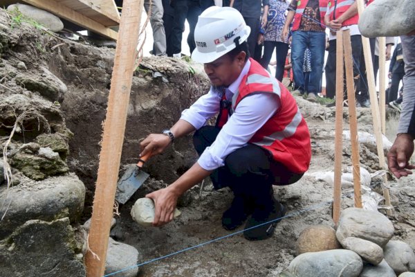 Gubernur Sulsel Groundbreaking Paket 4 MYP Irigasi, Dongkrak Produktivitas Pertanian di Luwu Raya