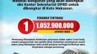BPKAD Umumkan Pemenang Lelang Material Bangunan Kantor DPRD Makassar, Ari Risky Indah Raih Penawaran Tertinggi