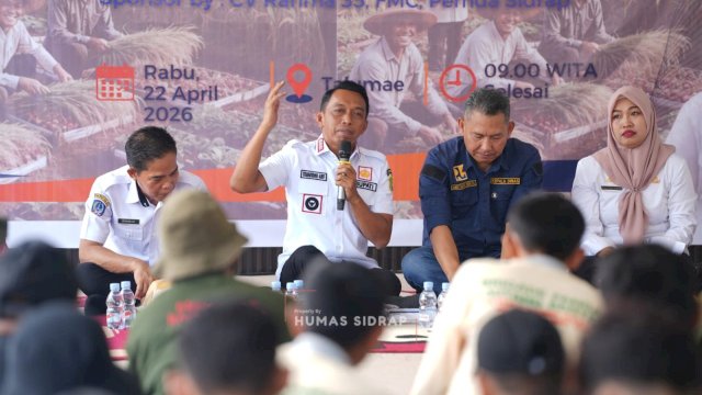 Bupati Sidrap, Syaharuddin Alrif menghadiri tudang sipulung mempersiapkan MT II guna mendukung pencapaian target produksi 1 juta ton gabah.