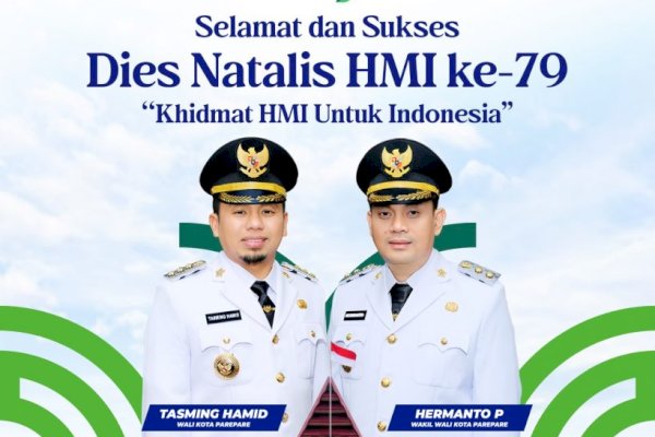 Pemkot Parepare Ucapkan Selamat Dies Natalis ke-79 HMI