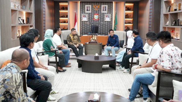 Telkomsel saat melakukan audiensi bersama bersama Wali Kota Makassar, Munafri Arifuddin.
