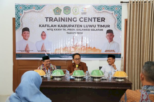 Mantapkan Persiapan, Sekda Lutim Buka Training Center Kafilah MTQ Tingkat Sulsel