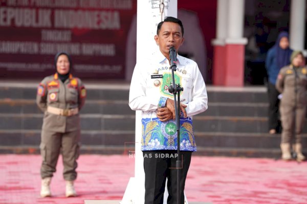 Bupati Sidrap Lepas Kontingen HUT Satpol PP, Tekankan Karakter yang Disegani dan Disenangi