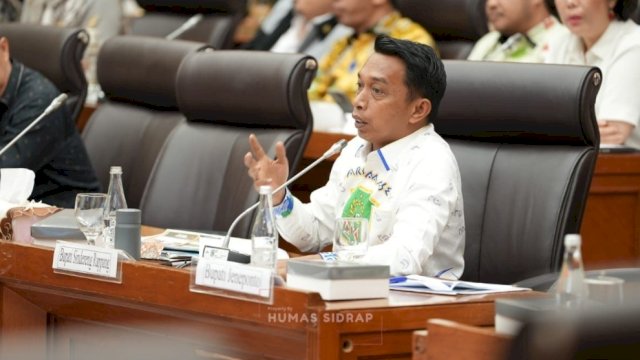 Bupati Sidrap, Syaharuddin Alrif, saat melakukan audiensi dengan Komisi XII DPR RI.