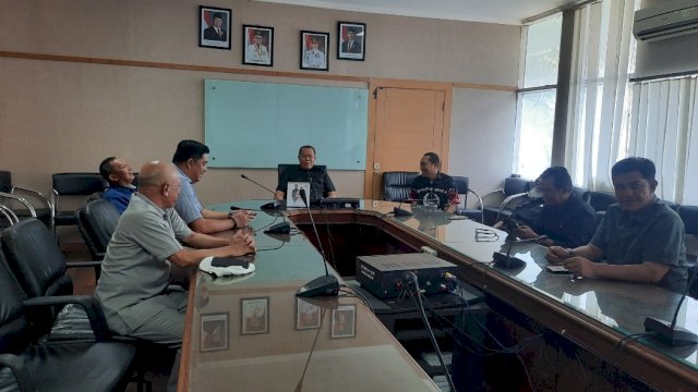 Rombongan legislator Parepare diterima Anggota Komisi D DPRD Sulsel, Muhammad Sadar.