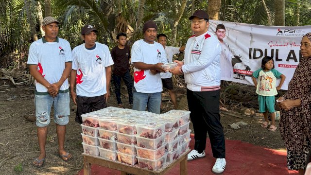 Gandi Rusdi Keliling Daerah di Sulsel, Salurkan Daging Kurban dan Konsolidasi Kader PSI