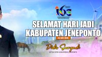Ketua DPRD Didis Suryadi Ucapkan Selamat HUT Jeneponto ke-163, Tekankan Semangat &ldquo;A&rsquo;bulo Sibatang&rdquo;