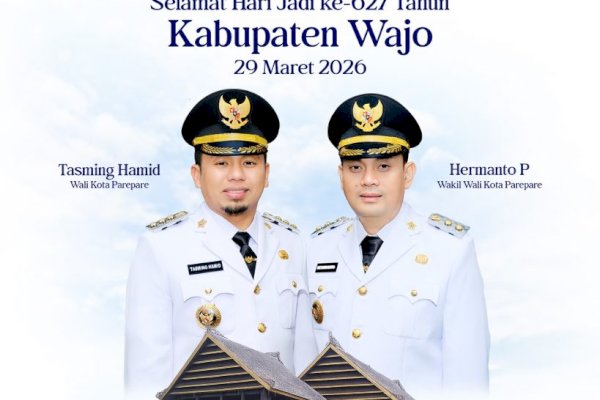 Pemkot Parepare Ucapkan Selamat Hari Jadi ke-627 Kabupaten Wajo