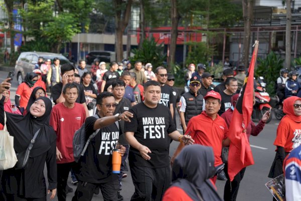 Munafri-Aliyah Rangkul Buruh, Peringati May Day 2026 Bersama Lewat Fun Walk