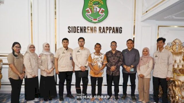 Bupati Sidrap, Syaharuddin Alrif, menerima audiensi Kepala Kantor Pelayanan Pemenuhan Gizi (KPPG) Kota Kendari, Mulyadi.