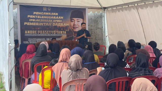 Ketua Komisi C DPRD Sulsel, Andre Prasetyo Tanta (APT), saat pengawasan APBD Sulsel di Tanjung Merdeka.