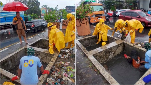 Satgas Drainase Kota Makassar.