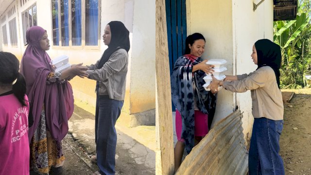 Kader muda PSI Kolaka Timur, Nur Octaviana Hamdi, rutin melaksanakan jumat berkah.
