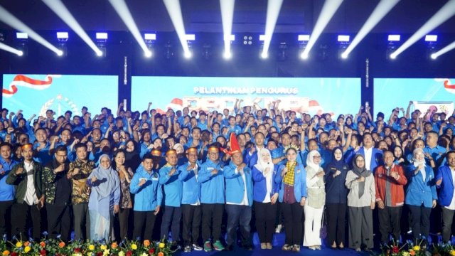Pelantikan pengurus KNPI Sulsel periode 2026-2029.