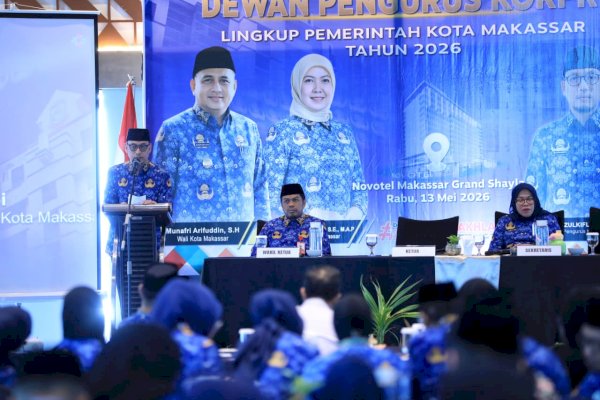 Raker KORPRI Makassar, Sekda Makassar Dorong Perkuat Pelayanan Publik dan Solidaritas ASN